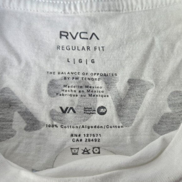 RVCA Ron Jon Shirt Men's Large Luke Pink Flamingo Skull Logo Surfer - Picture 7 of 10